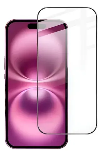 Vidrio templado transparente sobre un iPhone